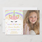 Rainbow Unicorn post Kaarten met foto (Voorkant)