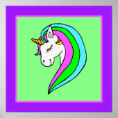 Rainbow Unicorn Poster (Voorkant)