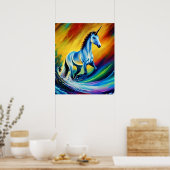 Rainbow Unicorn Printable Wall Art - van hoge kwal Poster (Keuken)