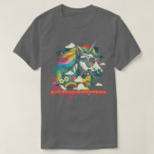 Rainbow Unicorn Programmer T-shirt (Design voorkant)
