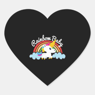 Rainbow Unicorn Rainbow Baby Unicorns Hart Sticker