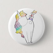 Rainbow Unicorn Ronde Button 5,7 Cm (Voorkant)