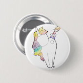 Rainbow Unicorn Ronde Button 5,7 Cm (Voorkant /achterkant)