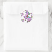 Rainbow Unicorn Ronde Sticker (Tas)