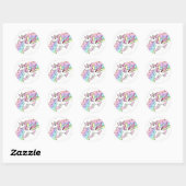 Rainbow Unicorn Ronde Sticker (Vel)