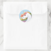 Rainbow Unicorn Ronde Sticker (Tas)
