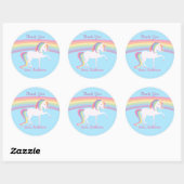 Rainbow Unicorn Ronde Sticker (Vel)