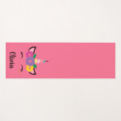 Rainbow Unicorn Roze Gepersonaliseerd Yoga Mat (Voorkant (horizontaal))