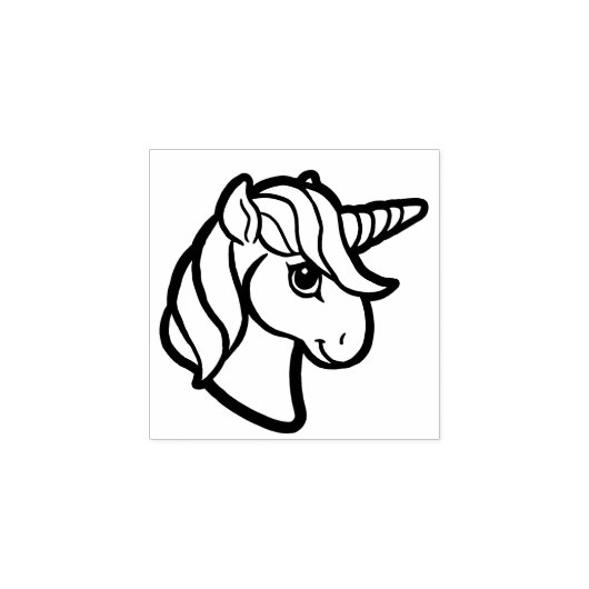Rainbow Unicorn Rubberstempel (Afrduk)