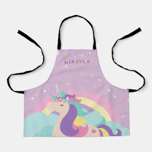 Rainbow Unicorn Schattige gepersonaliseerd Kinder Schort