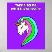 Rainbow Unicorn Selfie Station Poster (Voorkant)