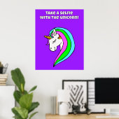 Rainbow Unicorn Selfie Station Poster (Thuiskantoor)