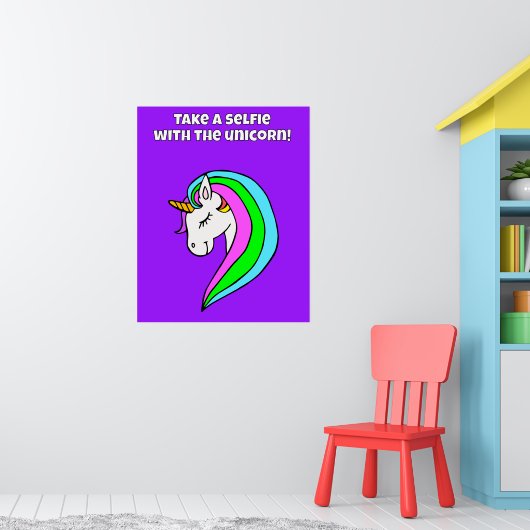 Rainbow Unicorn Selfie Station Poster (Kinderkamer 1)