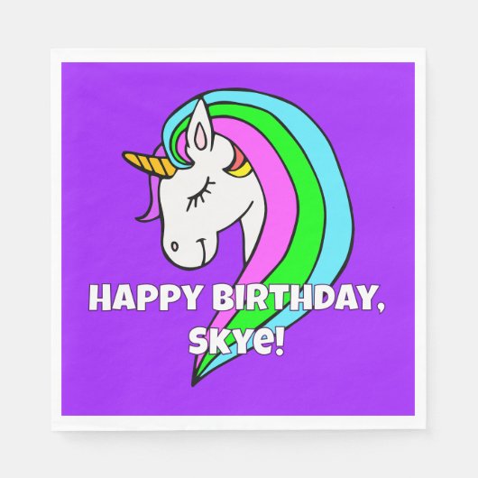 Rainbow Unicorn Servet (Voorkant)