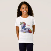 Rainbow Unicorn Shirt voor meisjes (Voorkant volledig)