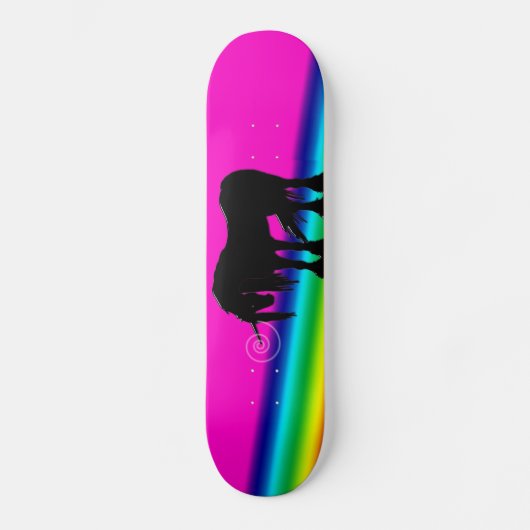 Rainbow Unicorn Skateboard (Voorkant)