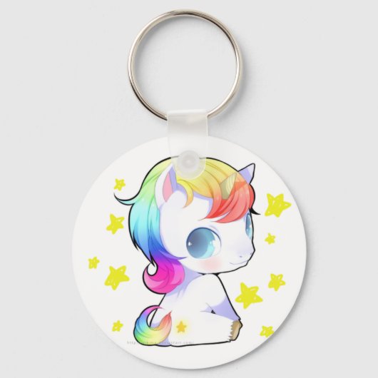 Rainbow Unicorn Sleutelhanger (Voorkant)