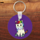 Rainbow Unicorn Sleutelhanger (Voorkant)
