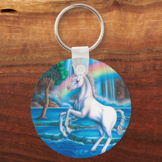 Rainbow Unicorn Sleutelhanger (Voorkant)