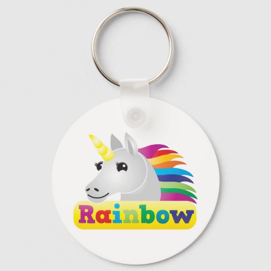 Rainbow Unicorn Sleutelhanger (Voorkant)