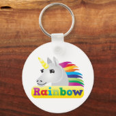 Rainbow Unicorn Sleutelhanger (Voorkant)