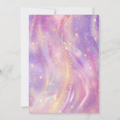 Rainbow Unicorn Sparkle 6e verjaardagsfeestje Kaart (Achterkant)