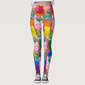 Rainbow Unicorn Sparkles Leggings (Voorkant)