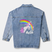 Rainbow unicorn-springmeisjes denim jacket (Achterkant)