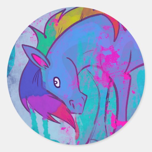 Rainbow Unicorn Sprinkles Stickers (Voorkant)