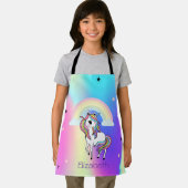 Rainbow Unicorn Stars Holografi Schort (Insitu)