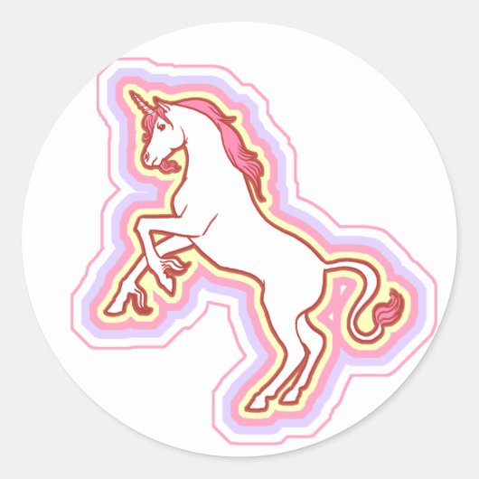 Rainbow Unicorn Sticker (Voorkant)