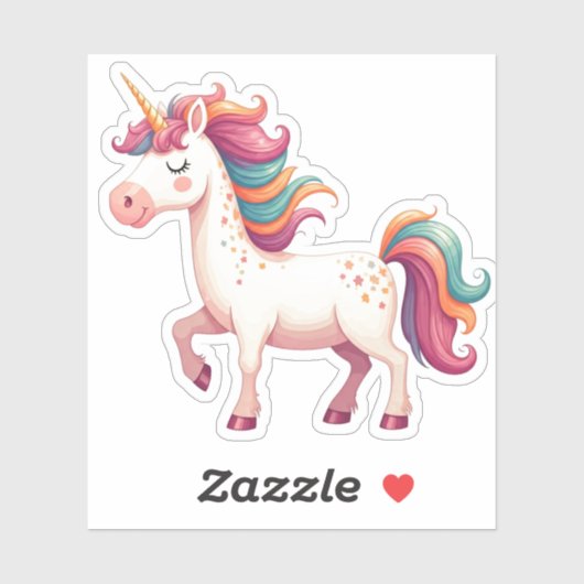Rainbow Unicorn Sticker (Vel)
