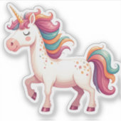 Rainbow Unicorn Sticker (Voorkant)