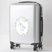 Rainbow Unicorn-sticker Sticker (Koffer)