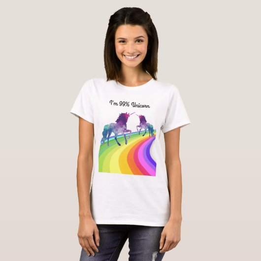 Rainbow Unicorn - T-shirt voor dames (Voorkant volledig)
