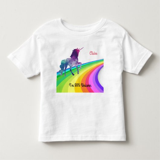 Rainbow Unicorn - T-shirt voor meisjes (Voorkant)