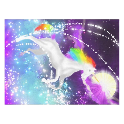 Rainbow Unicorn Tafelkleed (Voorkant (Horizontaal))