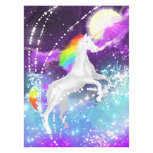 Rainbow Unicorn Tafelkleed (Voorkant)