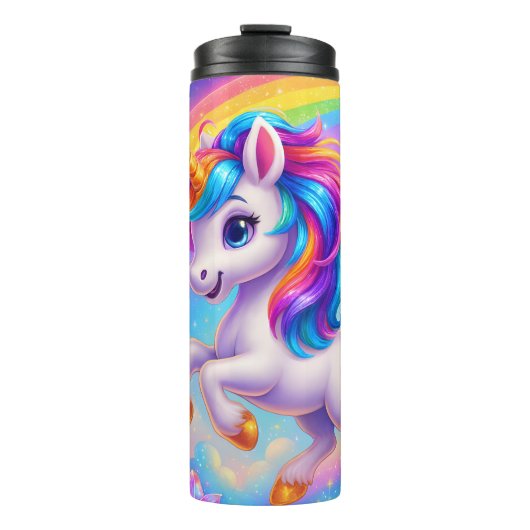 Rainbow Unicorn Thermosbeker (Voorkant)