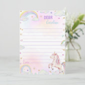 Rainbow Unicorn Time Capsule Note Bericht Kaart (Staand voorkant)