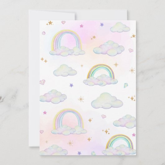 Rainbow Unicorn Time Capsule Note Bericht Kaart (Achterkant)