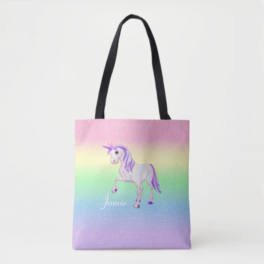 Rainbow 🦄 Unicorn Tote Bag (Voorkant)