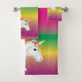 Rainbow Unicorn Towel Set Bad Handdoek (Insitu)