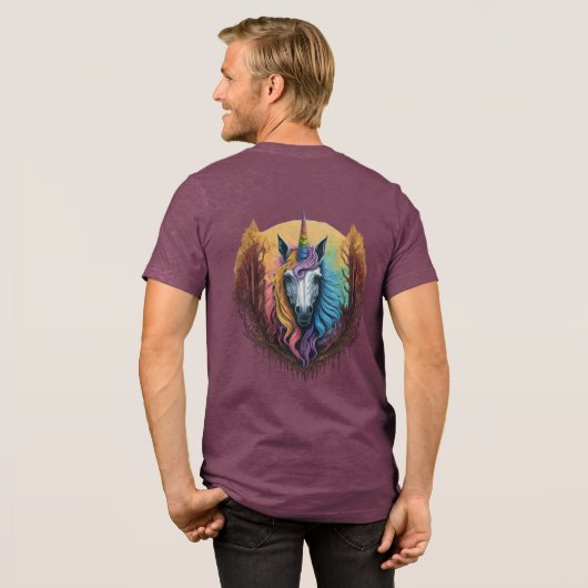 Rainbow Unicorn Tri-Blend Shirt (Voorkant)