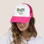 Rainbow unicorn trucker pet (In situ)