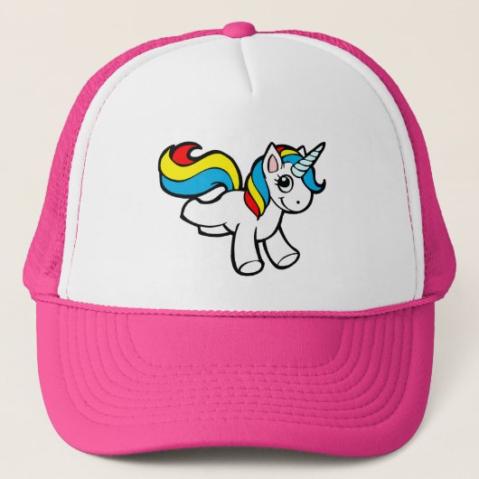 Rainbow unicorn trucker pet (Voorkant)