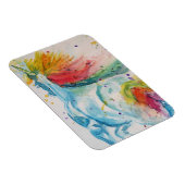 Rainbow Unicorn unicorns art Waterverf Magnet Magneet (Rechterzijde)