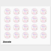 Rainbow Unicorn Verjaardag Classic Ronde Sticker (Vel)