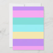 Rainbow Unicorn Verjaardag Uitnodigen Kaart (Achterkant)