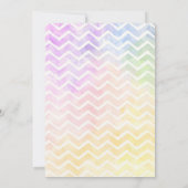 RAINBOW UNICORN Verjaardag Uitnodiging Bewerkbaar (Achterkant)